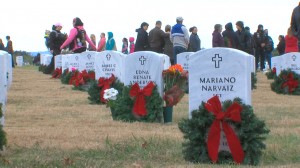 Thousands in wreath laying-ceremony at Veterans cemetery