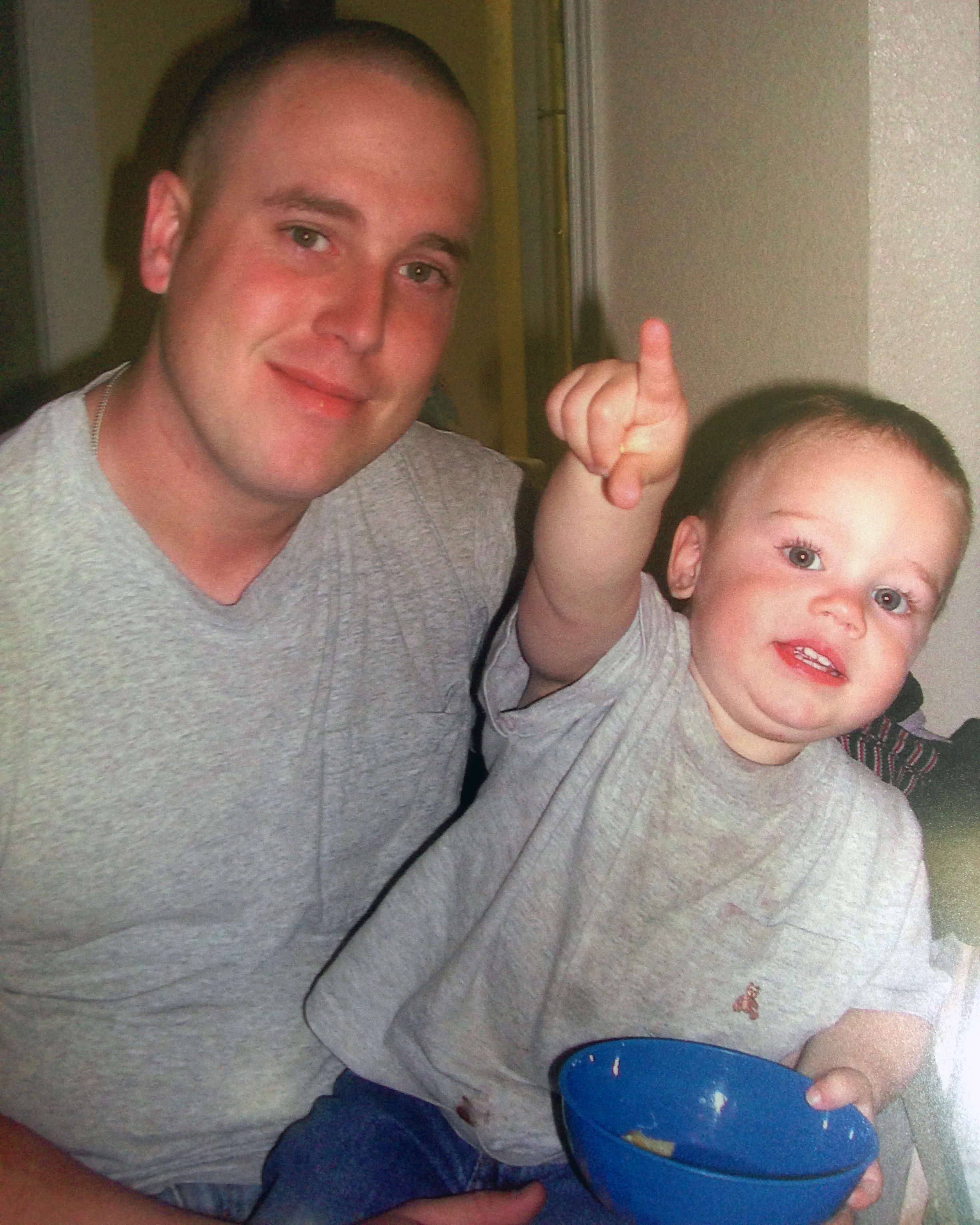 Army Sgt. Daniel Methvin and his son, Elijah, before the soldier was killed in Iraq in 2003. (Family photo)